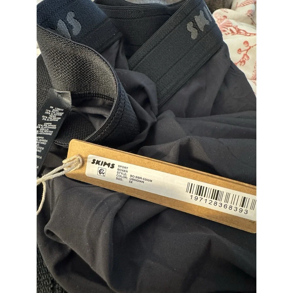 NWT SKIMS Obsidian Black Stretch  SZ 5X/5XL Men's 5